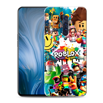 Силиконовый противоударный чехол на OPPO Reno2 Z с принтом Roblox Роблокс