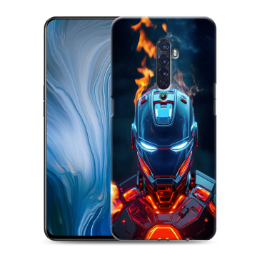 Силиконовый противоударный чехол на OPPO Reno2 Z с принтом IronMan Железный человек