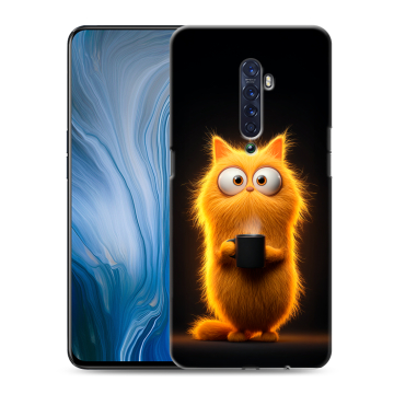 Силиконовый противоударный чехол на OPPO Reno2 Z с принтом Смешной кот