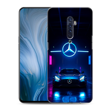 Силиконовый противоударный чехол на OPPO Reno2 Z с принтом Mercedes Мерседес Силиконовый противоударный чехол на OPPO Reno2 Z с принтом Mercedes Мерседес