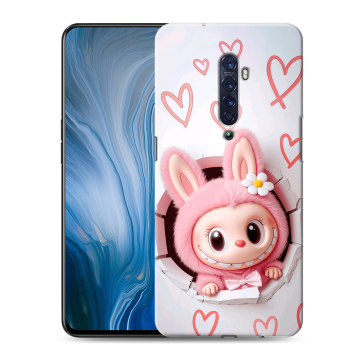 Силиконовый противоударный чехол на OPPO Reno2 Z с принтом Labubu Лабубу Силиконовый противоударный чехол на OPPO Reno2 Z с принтом Labubu Лабубу
