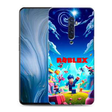 Силиконовый противоударный чехол на OPPO Reno2 Z с принтом Roblox Роблокс