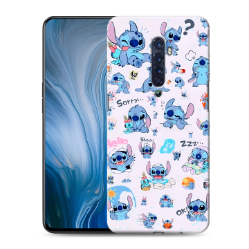 Силиконовый противоударный чехол на OPPO Reno2 Z с принтом Лило и Стич Силиконовый противоударный чехол на OPPO Reno2 Z с принтом Лило и Стич