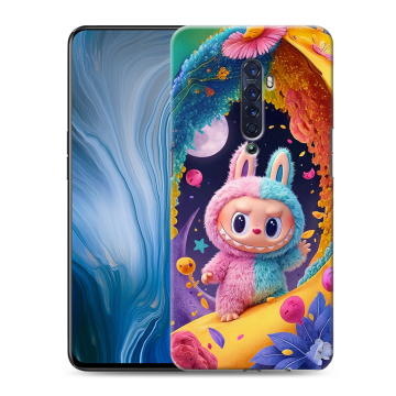 Силиконовый противоударный чехол на OPPO Reno2 Z с принтом Labubu Лабубу