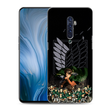 Силиконовый противоударный чехол на OPPO Reno2 Z с принтом Атака титанов Силиконовый противоударный чехол на OPPO Reno2 Z с принтом Атака титанов