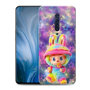 Силиконовый противоударный чехол на OPPO Reno2 Z с принтом Labubu Лабубу Силиконовый противоударный чехол на OPPO Reno2 Z с принтом Labubu Лабубу