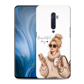 Силиконовый противоударный чехол на OPPO Reno2 Z с принтом женский Силиконовый противоударный чехол на OPPO Reno2 Z с принтом женский