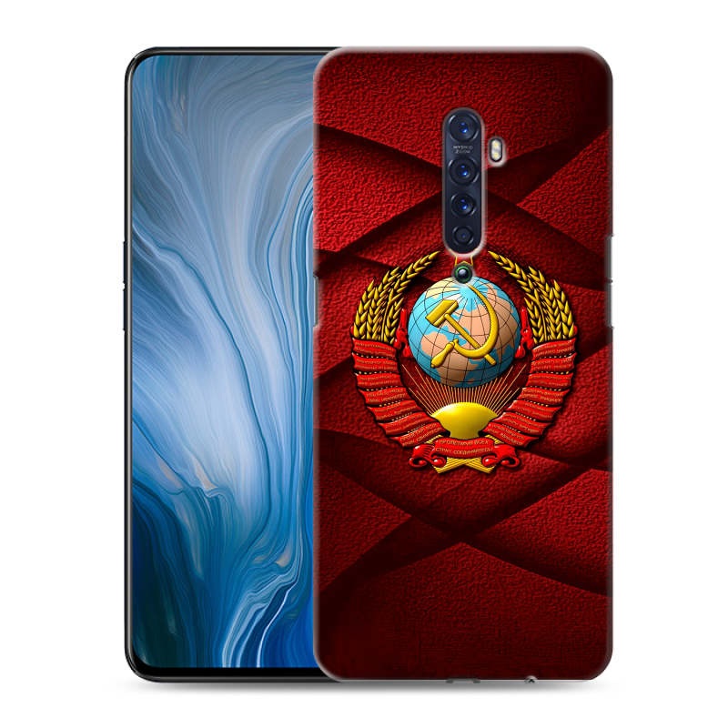 Пластиковый чехол на OPPO Reno2 Z с принтом Герб СССР Пластиковый чехол на OPPO Reno2 Z с принтом Герб СССР