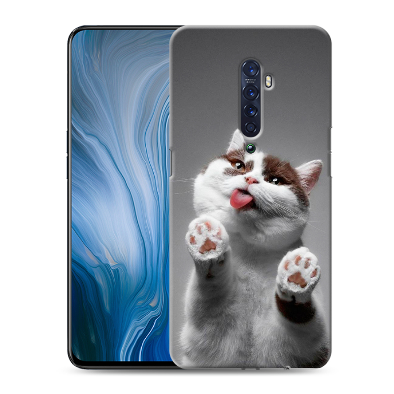 Силиконовый противоударный чехол на OPPO Reno2 Z с принтом Коты Силиконовый противоударный чехол на OPPO Reno2 Z с принтом Коты