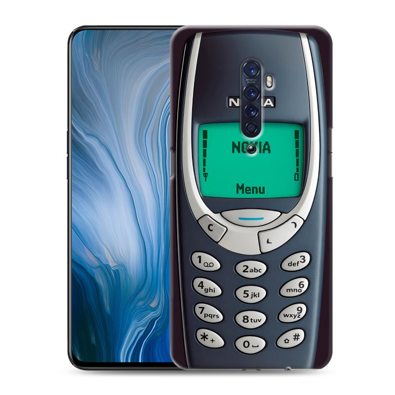 Пластиковый чехол на OPPO Reno2 Z с принтом Старый телефон Пластиковый чехол на OPPO Reno2 Z с принтом Старый телефон