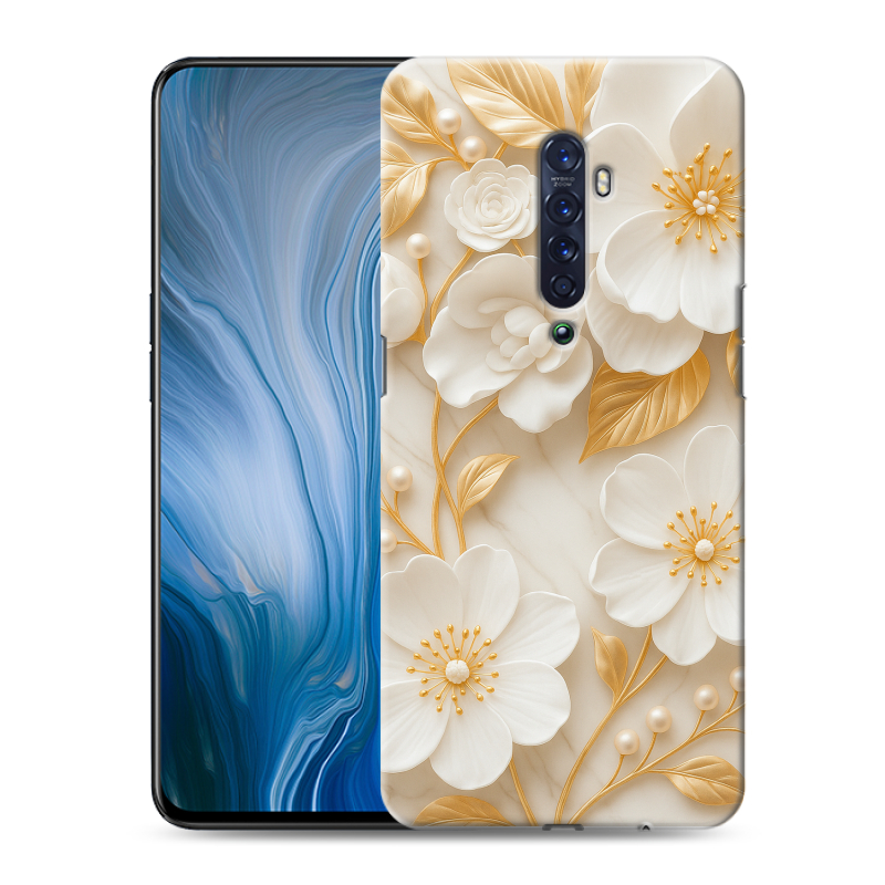 Пластиковый чехол на OPPO Reno2 Z с принтом Цветы Пластиковый чехол на OPPO Reno2 Z с принтом Цветы