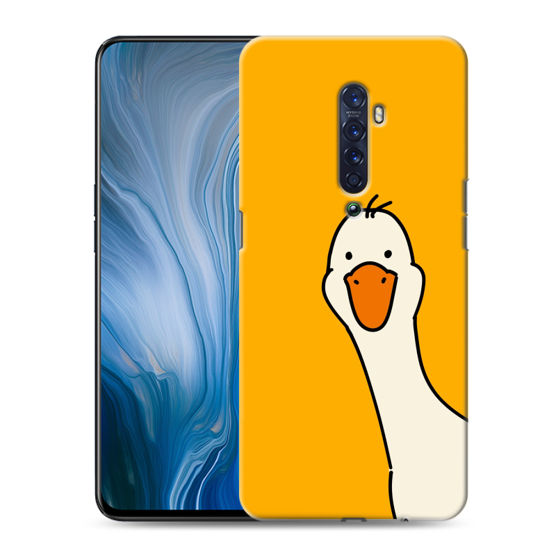 Пластиковый чехол на OPPO Reno2 Z с принтом Утка Пластиковый чехол на OPPO Reno2 Z с принтом Утка