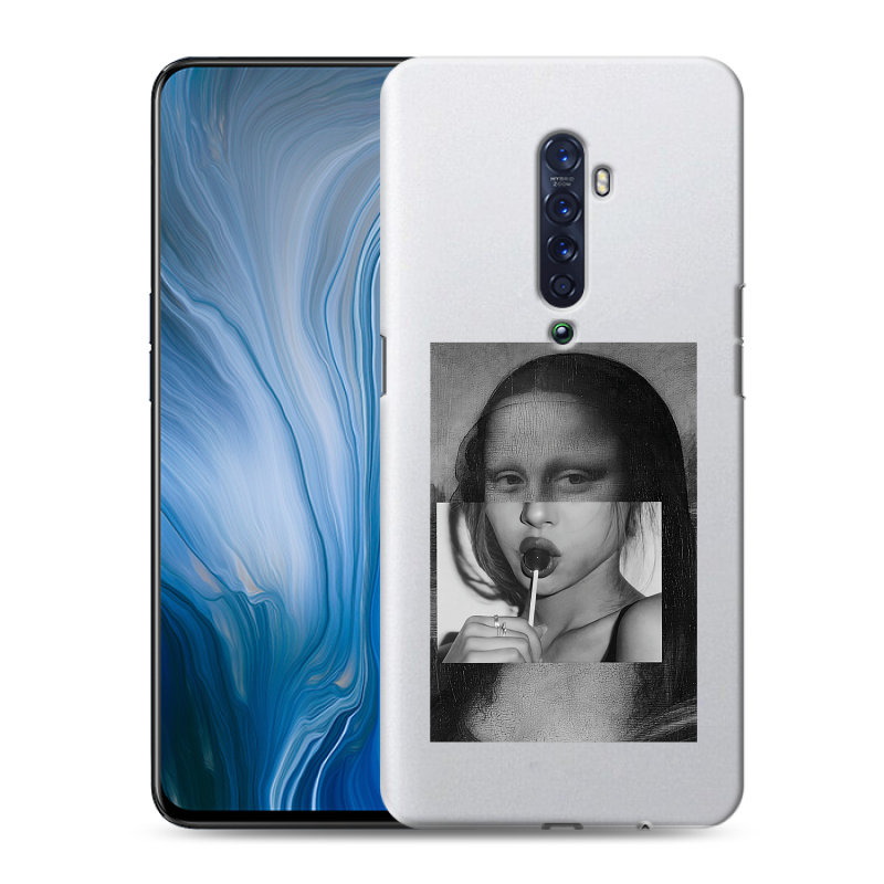 Силиконовый противоударный чехол на OPPO Reno2 Z с принтом Мона Лиза Силиконовый противоударный чехол на OPPO Reno2 Z с принтом Мона Лиза