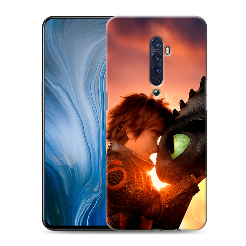 Пластиковый чехол на OPPO Reno2 Z с принтом Как приручить дракона Пластиковый чехол на OPPO Reno2 Z с принтом Как приручить дракона