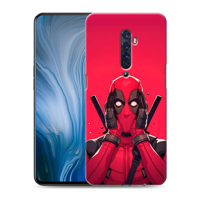 Силиконовый противоударный чехол на OPPO Reno2 Z с принтом Дедпул Deadpool Силиконовый противоударный чехол на OPPO Reno2 Z с принтом Дедпул Deadpool
