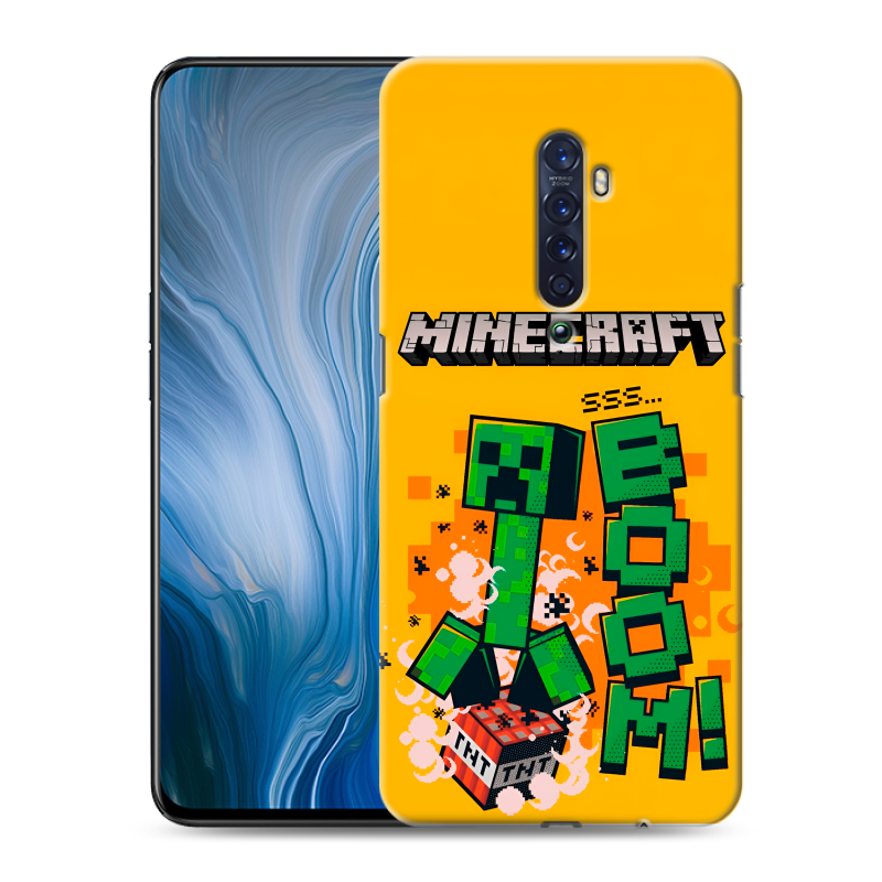 Силиконовый противоударный чехол на OPPO Reno2 Z с принтом Майнкрафт Minecraft Силиконовый противоударный чехол на OPPO Reno2 Z с принтом Майнкрафт Minecraft