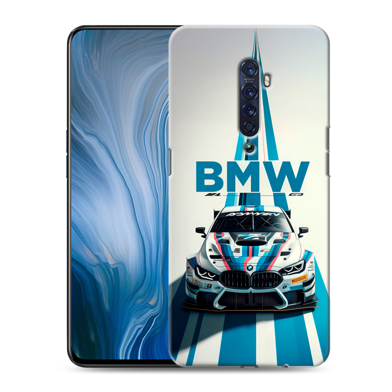 Пластиковый чехол на OPPO Reno2 Z с принтом БМВ BMW Пластиковый чехол на OPPO Reno2 Z с принтом БМВ BMW