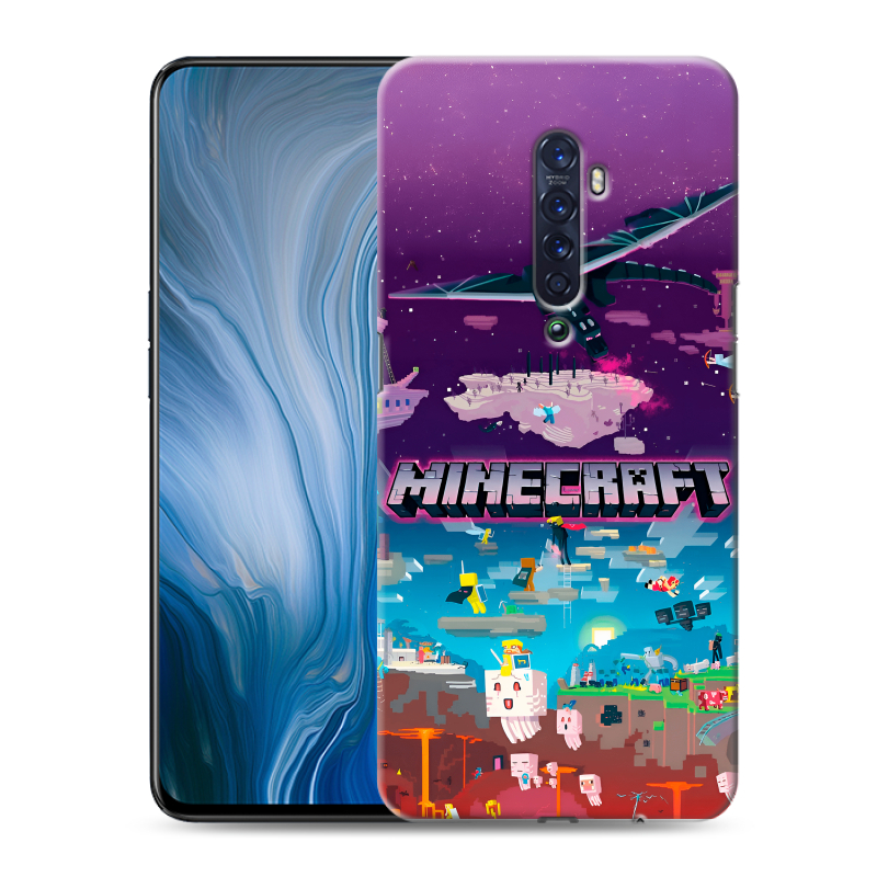 Пластиковый чехол на OPPO Reno2 Z с принтом Майнкрафт Minecraft Пластиковый чехол на OPPO Reno2 Z с принтом Майнкрафт Minecraft