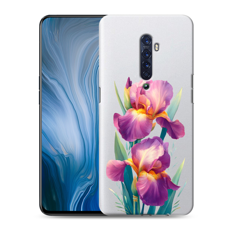 Силиконовый противоударный чехол на OPPO Reno2 Z с принтом Цветы орхидеи Силиконовый противоударный чехол на OPPO Reno2 Z с принтом Цветы орхидеи