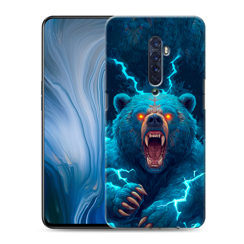 Силиконовый противоударный чехол на OPPO Reno2 Z с принтом Медведь Силиконовый противоударный чехол на OPPO Reno2 Z с принтом Медведь