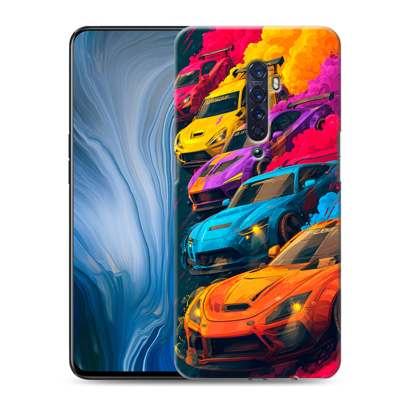 Силиконовый противоударный чехол на OPPO Reno2 Z с принтом Тачки Силиконовый противоударный чехол на OPPO Reno2 Z с принтом Тачки