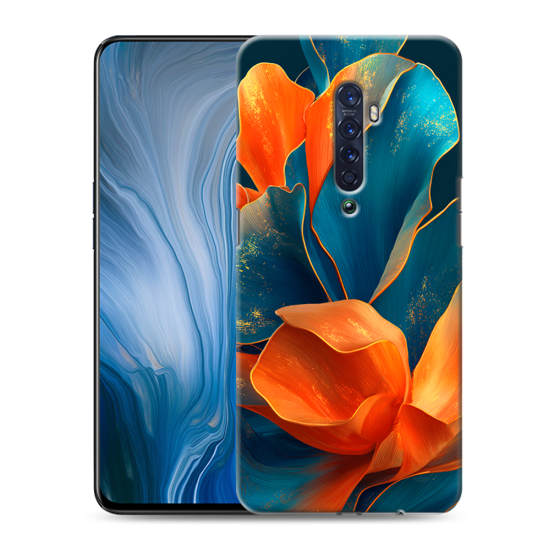 Силиконовый противоударный чехол на OPPO Reno2 Z с принтом Цветы Силиконовый противоударный чехол на OPPO Reno2 Z с принтом Цветы