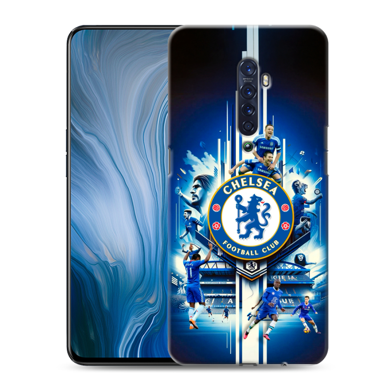 Пластиковый чехол на OPPO Reno2 Z с принтом Chelsea Челси Пластиковый чехол на OPPO Reno2 Z с принтом Chelsea Челси