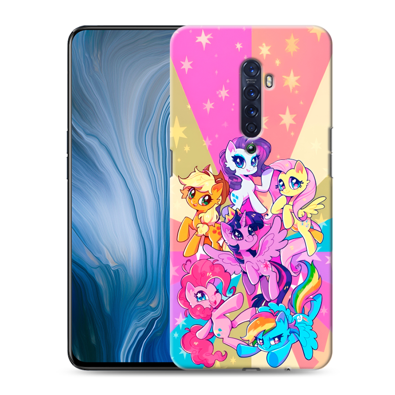 Пластиковый чехол на OPPO Reno2 Z с принтом My little pony Дружба чудо Пластиковый чехол на OPPO Reno2 Z с принтом My little pony Дружба чудо