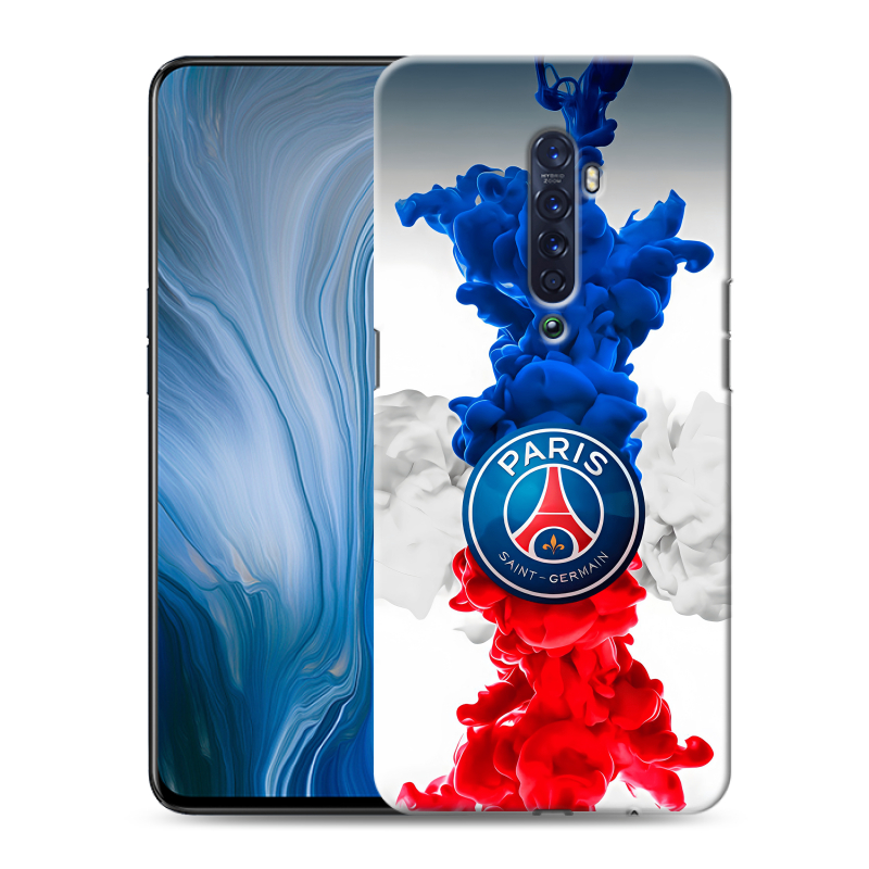 Пластиковый чехол на OPPO Reno2 Z с принтом PSG ПСЖ Пластиковый чехол на OPPO Reno2 Z с принтом PSG ПСЖ