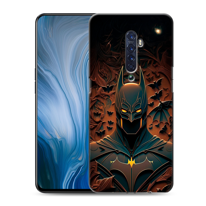Силиконовый противоударный чехол на OPPO Reno2 Z с принтом Batman Бэтмен Силиконовый противоударный чехол на OPPO Reno2 Z с принтом Batman Бэтмен