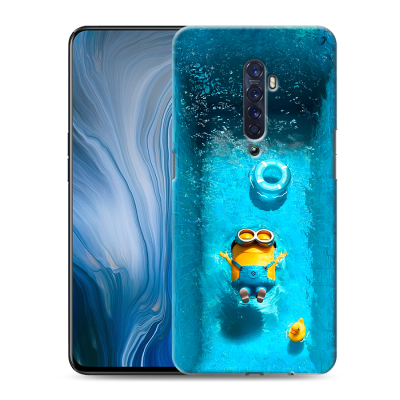 Силиконовый противоударный чехол на OPPO Reno2 Z с принтом Миньоны Силиконовый противоударный чехол на OPPO Reno2 Z с принтом Миньоны