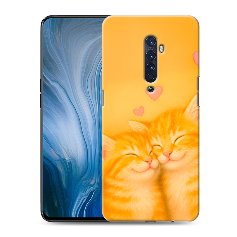 Пластиковый чехол на OPPO Reno2 Z с принтом Милые котята Пластиковый чехол на OPPO Reno2 Z с принтом Милые котята