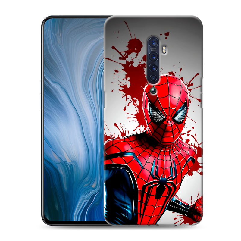 Пластиковый чехол на OPPO Reno2 Z с принтом Spiderman Человек паук Пластиковый чехол на OPPO Reno2 Z с принтом Spiderman Человек паук