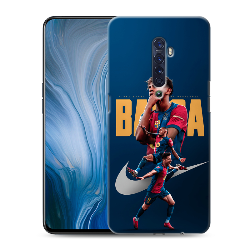 Пластиковый чехол на OPPO Reno2 Z с принтом Барселона Barca Yamal Пластиковый чехол на OPPO Reno2 Z с принтом Барселона Barca Yamal