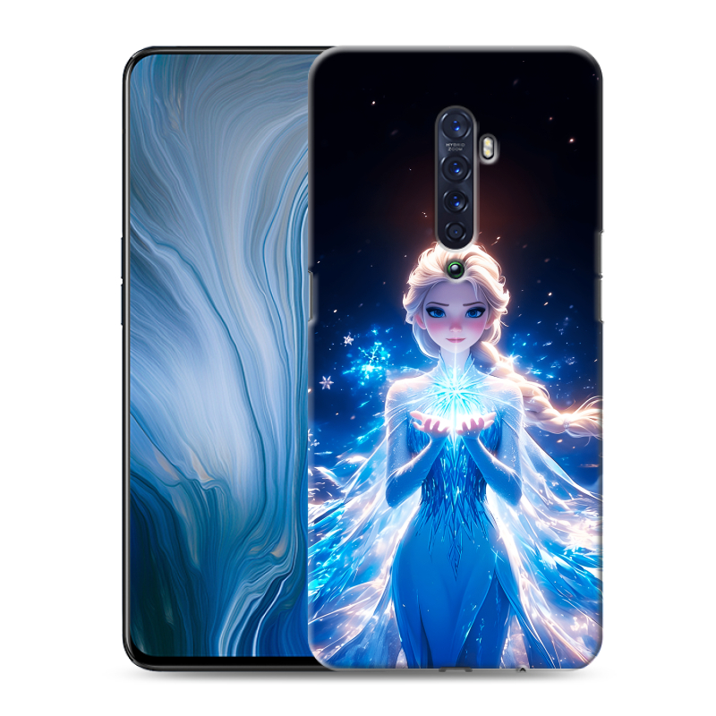 Силиконовый противоударный чехол на OPPO Reno2 Z с принтом Холодное сердце Frozen Силиконовый противоударный чехол на OPPO Reno2 Z с принтом Холодное сердце Frozen