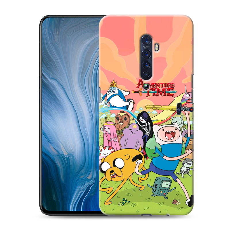 Пластиковый чехол на OPPO Reno2 Z с принтом Adventure time Время приключений Пластиковый чехол на OPPO Reno2 Z с принтом Adventure time Время приключений