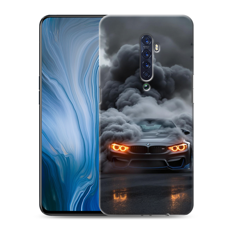 Пластиковый чехол на OPPO Reno2 Z с принтом BMW БМВ Пластиковый чехол на OPPO Reno2 Z с принтом BMW БМВ