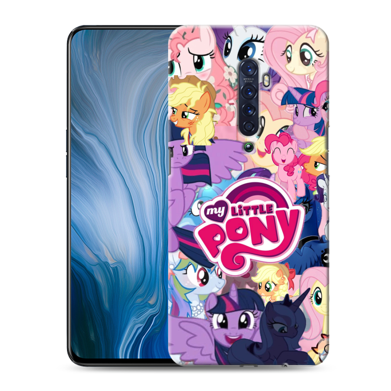 Пластиковый чехол на OPPO Reno2 Z с принтом My little pony Дружба чудо Пластиковый чехол на OPPO Reno2 Z с принтом My little pony Дружба чудо