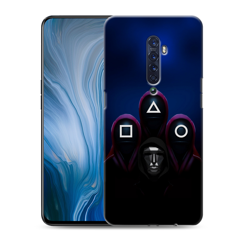 Пластиковый чехол на OPPO Reno2 Z с принтом Игра Кальмара Пластиковый чехол на OPPO Reno2 Z с принтом Игра Кальмара