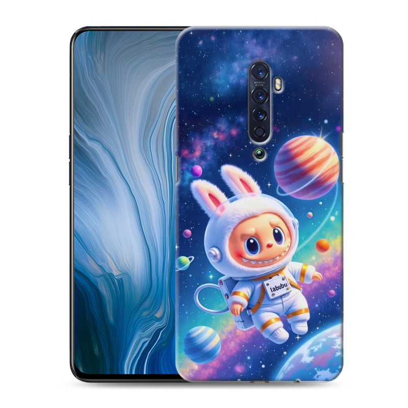 Силиконовый противоударный чехол на OPPO Reno2 Z с принтом Labubu Лабубу Силиконовый противоударный чехол на OPPO Reno2 Z с принтом Labubu Лабубу