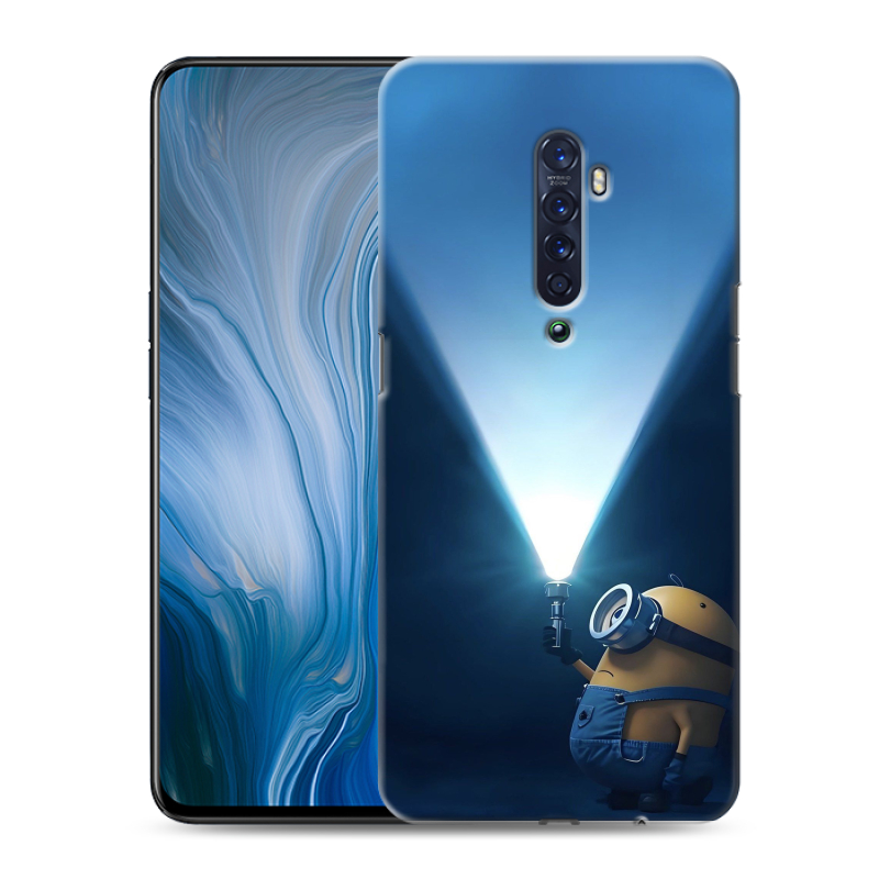 Пластиковый чехол на OPPO Reno2 Z с принтом Миньоны Пластиковый чехол на OPPO Reno2 Z с принтом Миньоны