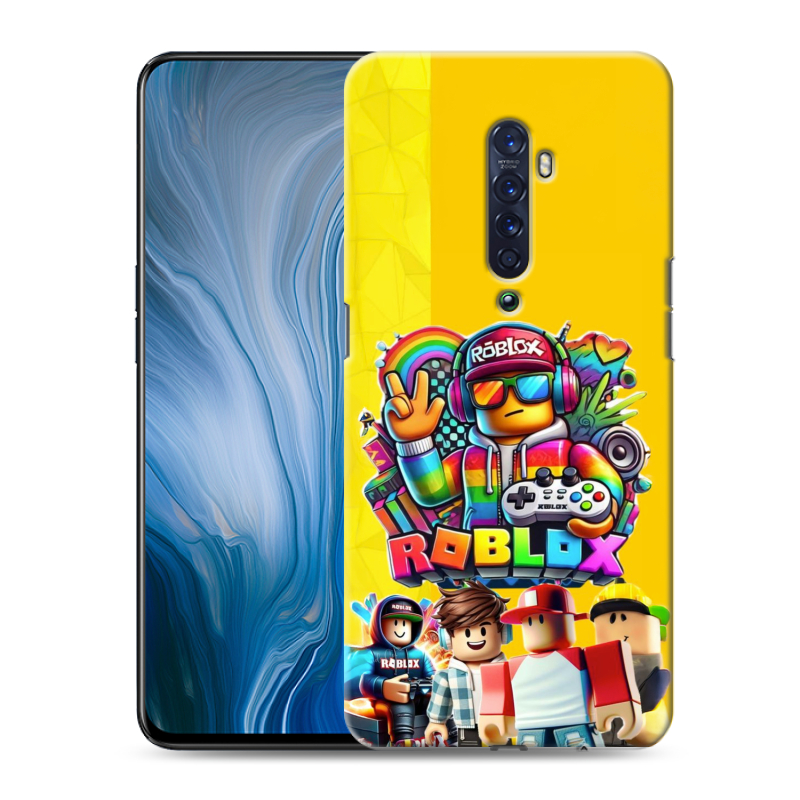 Пластиковый чехол на OPPO Reno2 Z с принтом Roblox Роблокс Пластиковый чехол на OPPO Reno2 Z с принтом Roblox Роблокс