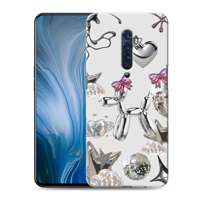 Пластиковый чехол на OPPO Reno2 Z с принтом Y2K Пластиковый чехол на OPPO Reno2 Z с принтом Y2K