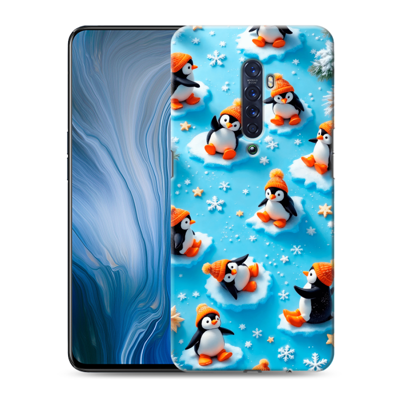 Пластиковый чехол на OPPO Reno2 Z с принтом Новый год Пластиковый чехол на OPPO Reno2 Z с принтом Новый год