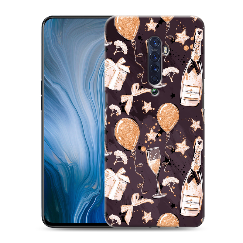 Пластиковый чехол на OPPO Reno2 Z с принтом Новый год Пластиковый чехол на OPPO Reno2 Z с принтом Новый год