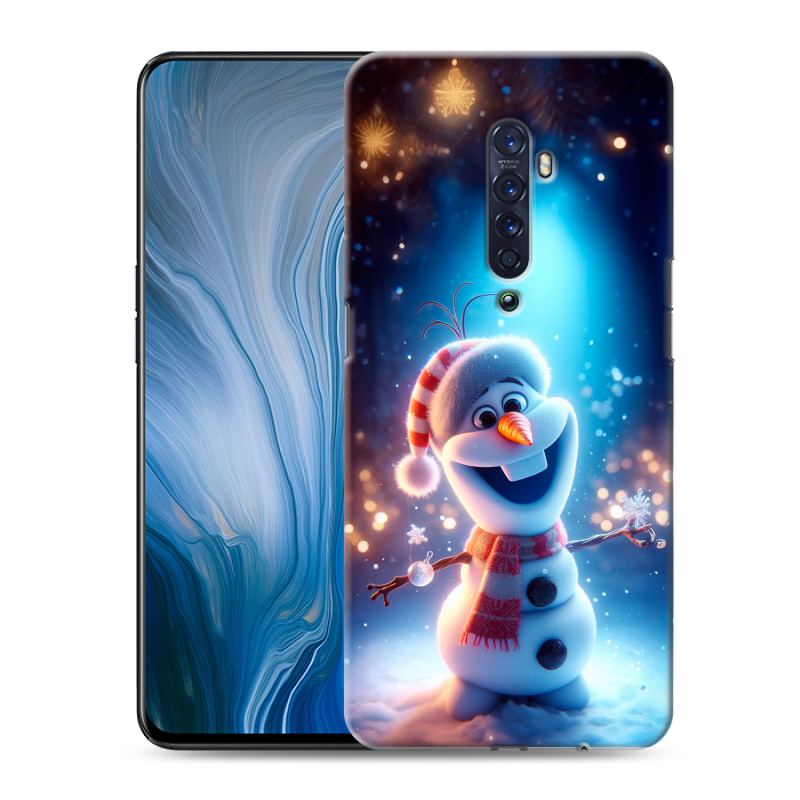 Пластиковый чехол на OPPO Reno2 Z с принтом Новый год Пластиковый чехол на OPPO Reno2 Z с принтом Новый год