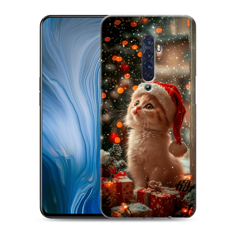 Пластиковый чехол на OPPO Reno2 Z с принтом Новый год Пластиковый чехол на OPPO Reno2 Z с принтом Новый год