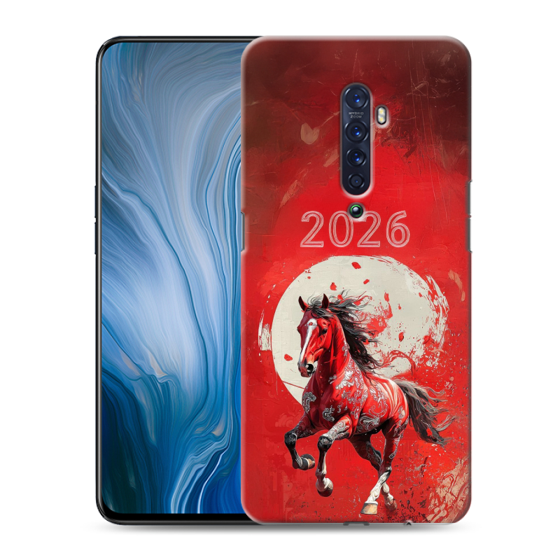 Силиконовый противоударный чехол на OPPO Reno2 Z с принтом Новый год Силиконовый противоударный чехол на OPPO Reno2 Z с принтом Новый год