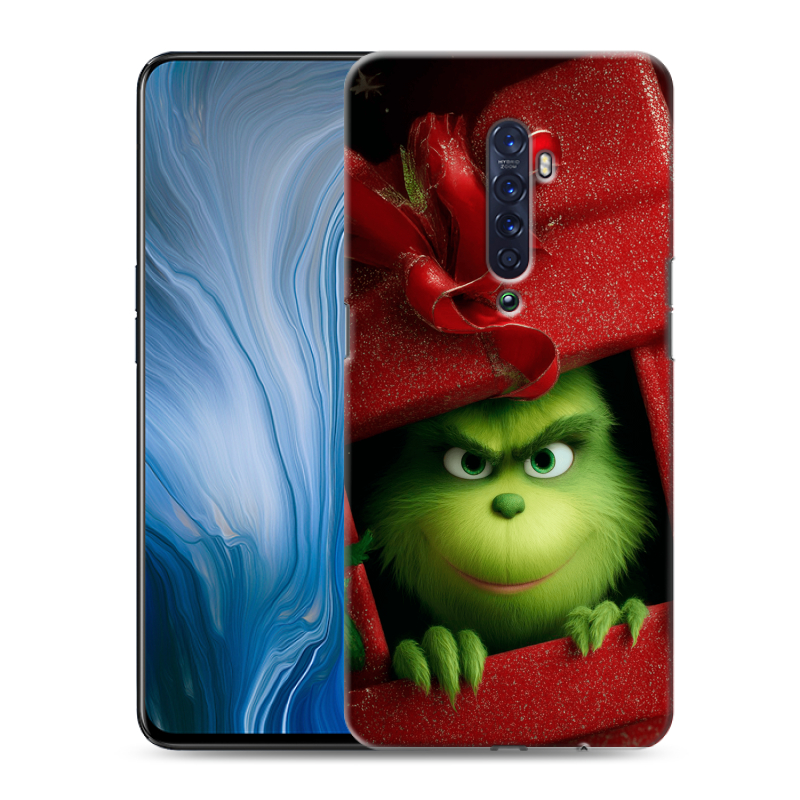 Пластиковый чехол на OPPO Reno2 Z с принтом Новый год Пластиковый чехол на OPPO Reno2 Z с принтом Новый год