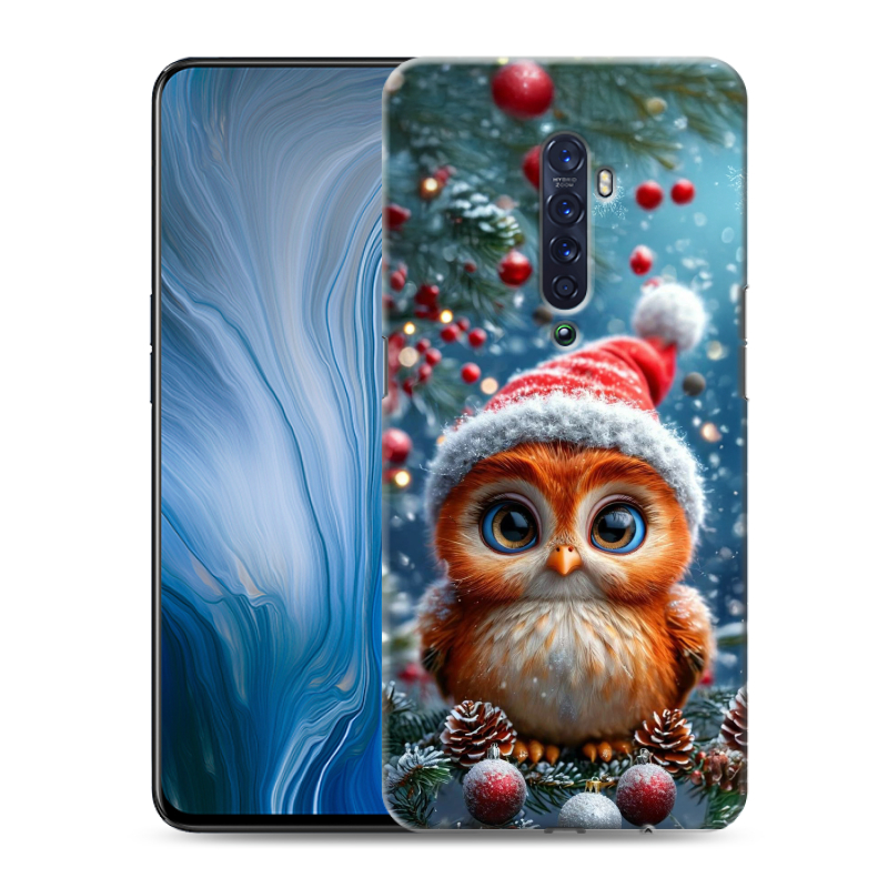 Пластиковый чехол на OPPO Reno2 Z с принтом Новый год Пластиковый чехол на OPPO Reno2 Z с принтом Новый год